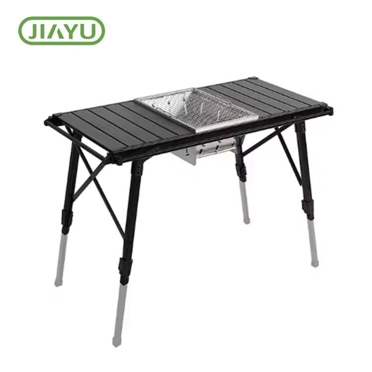 Jedwali linaloweza kurekebishwa la kuweka kambi ya BBQ